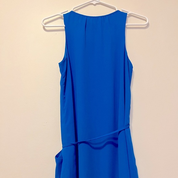 RW & CO Blue Midi Dress with Pockets and V-neck detail - Picture 2 of 2
